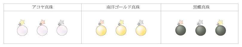 選べる3つの真珠